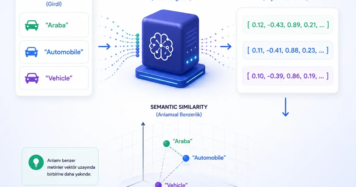 Embedding Nedir? Yapay Zekâ Metinlerin Anlamını Nasıl Sayılara Dönüştürür?