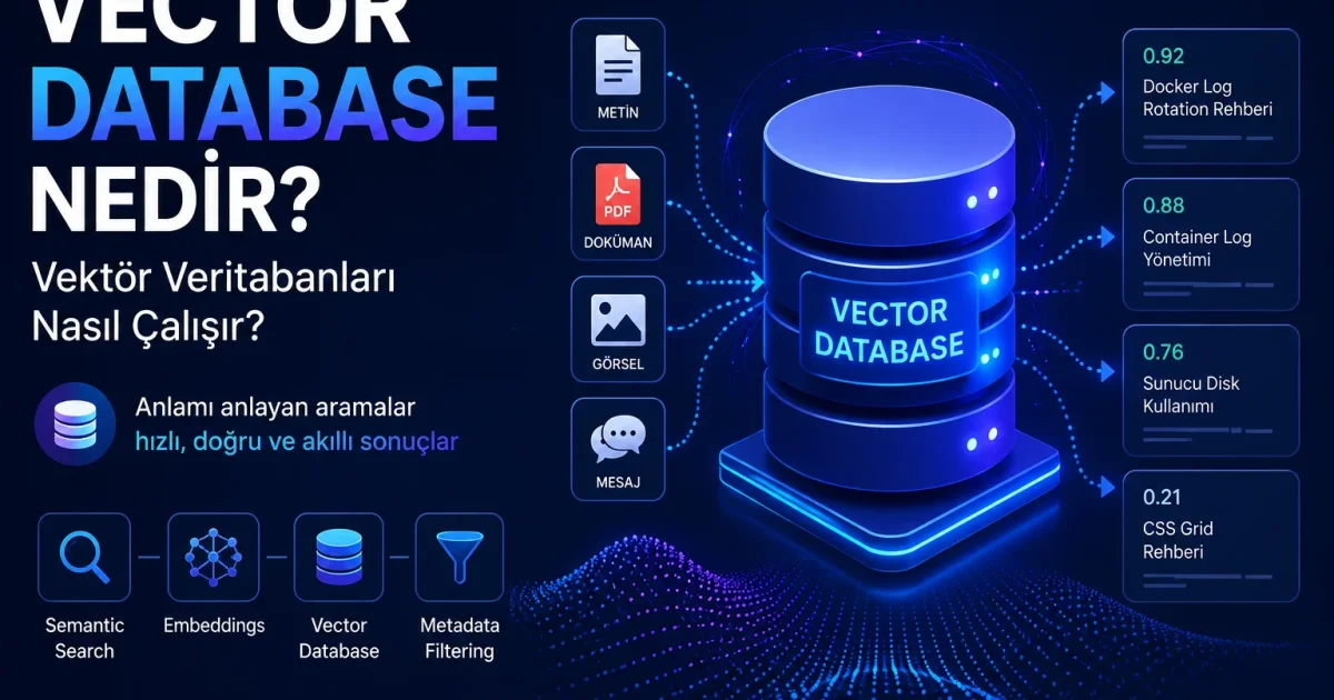Vector Database Nedir? Vektör Veritabanları Nasıl Çalışır?