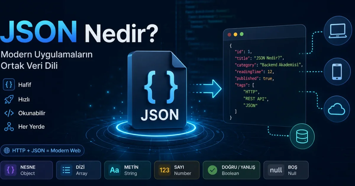 JSON Nedir? Modern Uygulamaların Ortak Veri Dili (2026 Rehberi)